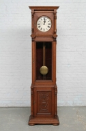 Grandfather clock Renaissance Belgium Oak 1900