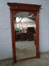 Mirror Renaissance Belgium Walnut 1890