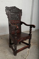 Throne Chair Renaissance Belgium Oak 1850