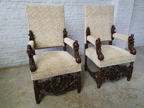 Renaissance/Gothic Armchairs (pair)