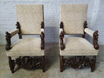 Renaissance/Gothic Armchairs (pair)