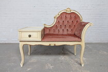 Bench Rococo Italy Walnut 1950