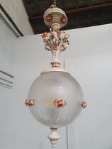 Chandelier Rococo Italy glass 1950