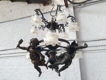 Chandelier Rococo Italy Metal 1960