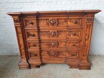 Chest of Drawers (Large) Rococo Italy Walnut 1950