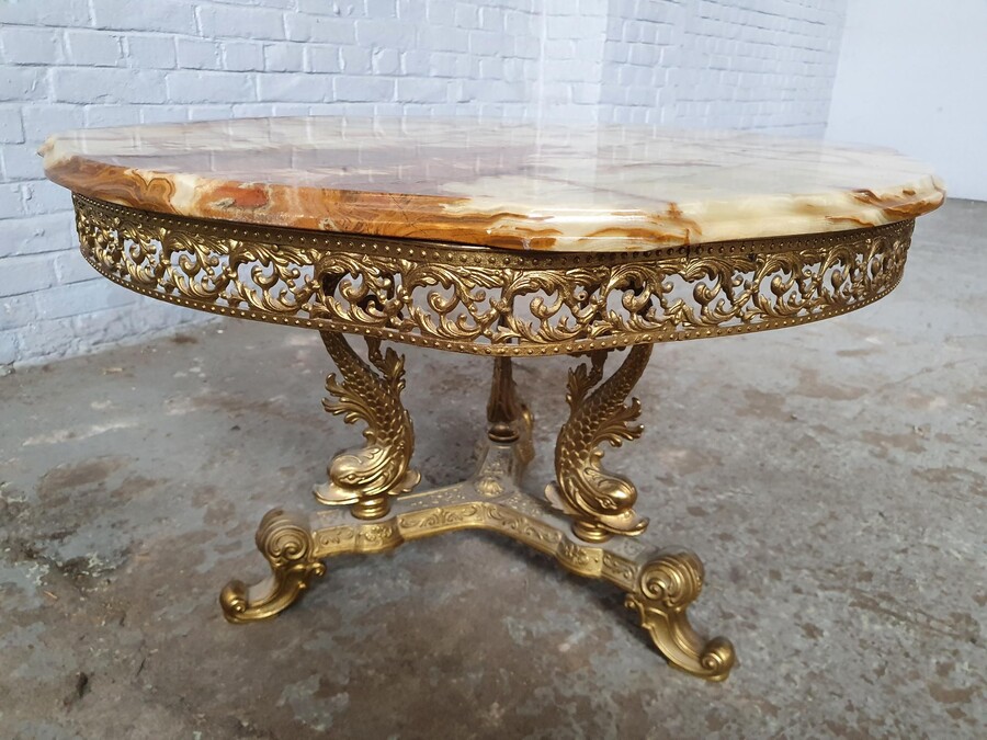 Rococo Coffee Table (onyx top)
