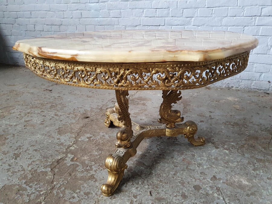 Rococo Coffee Table (onyx top)