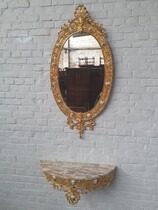 Rococo Console + mirror