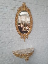 Rococo Console + mirror