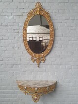 Rococo Console + mirror