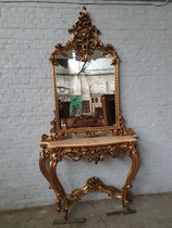 Rococo Console + mirror