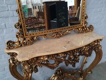 Rococo Console + mirror