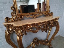 Rococo Console + mirror