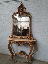 Rococo Console + mirror