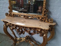 Rococo Console + mirror