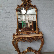 Rococo Console + mirror