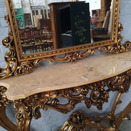 Rococo Console + mirror