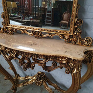 Rococo Console + mirror