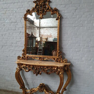 Rococo Console + mirror