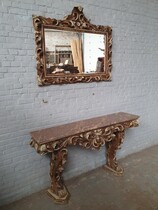 Rococo Console + mirror