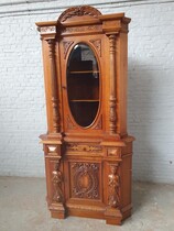 Corner cabinet Rococo Italy Walnut 1960