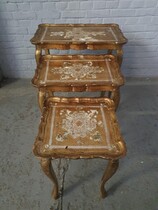 Nest of tables Rococo (Florentine) Italy Wood 1960