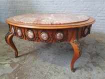 Coffee Table (Large) Rococo (Louis XV) France Rosewood/ Porcelain 1960