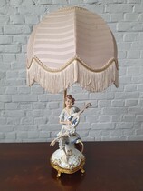 Table lamp Rococo Italy Porcelain 1960