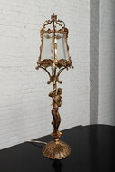 Table lamp Rococo France Bronze/Glass 1950