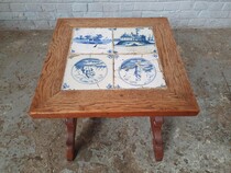 Rustique Pair of Sidetables (Delft Tiled)