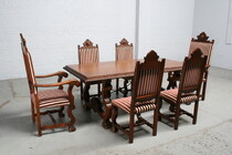 Spanish Renaissance Table +  6 chairs