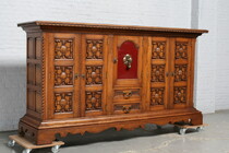 Sideboard Spanish Rustique Belgium Oak/Leather 1920