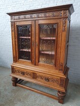 Vitrine (Display Cabinet) Spanish Tudor Belgium Oak/Iron 1940