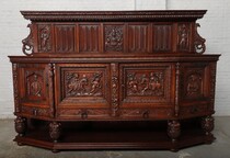 Sideboard Teniers Style Belgium Oak 1900