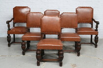 Tudor style Set of Armchairs + 4 chairs