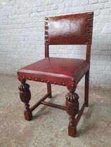 Tudor style Table +  6 chairs